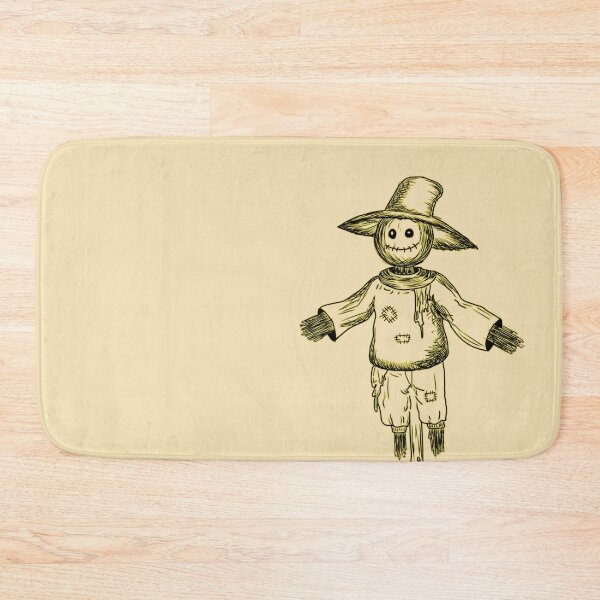 Item preview, Spooky Scarecrow Gold Sketch Halloween Print designed and sold by Potattoo.