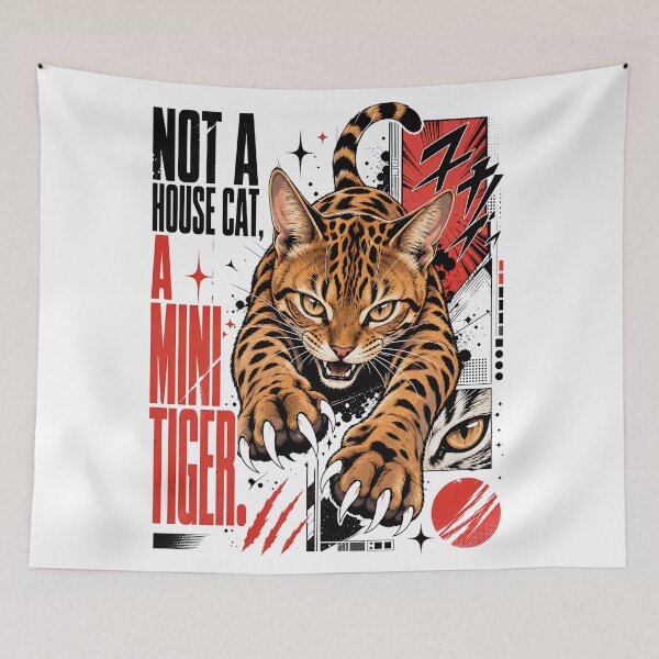 Item preview, Not a House Cat, A Mini Tiger – Predator Bengal Cat designed and sold by Bengoer18.