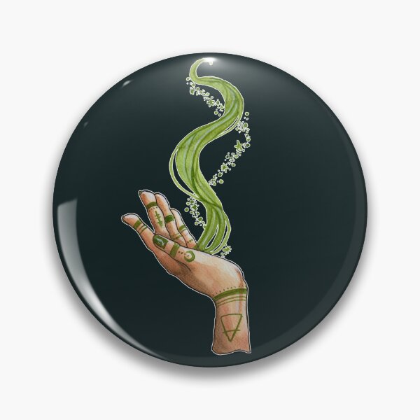 Item preview, Earth Element Hand Green Witchcraft Celestial Magic Zodiac Art designed and sold by esmavart.