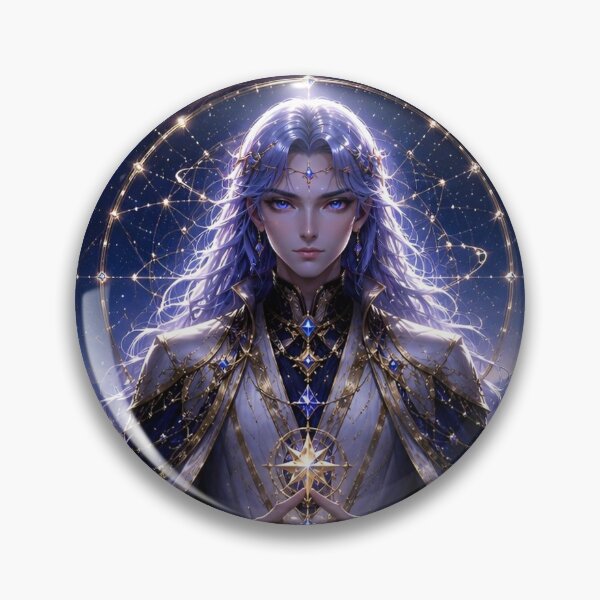 Item preview, Orion Starseed – Celestial Scholar Fantasy Art | Cosmic Wall Art | Spiritual Galaxy Decor | Alcyone Blue designed and sold by Alcyone-Blue.
