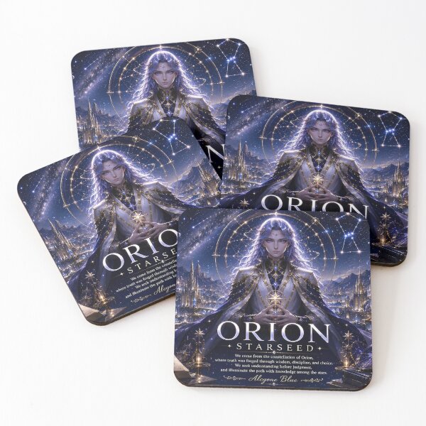 Item preview, Orion Starseed – Celestial Scholar Fantasy Art | Cosmic Wall Art | Spiritual Galaxy Decor | Alcyone Blue designed and sold by Alcyone-Blue.