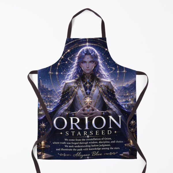 Item preview, Orion Starseed – Celestial Scholar Fantasy Art | Cosmic Wall Art | Spiritual Galaxy Decor | Alcyone Blue designed and sold by Alcyone-Blue.