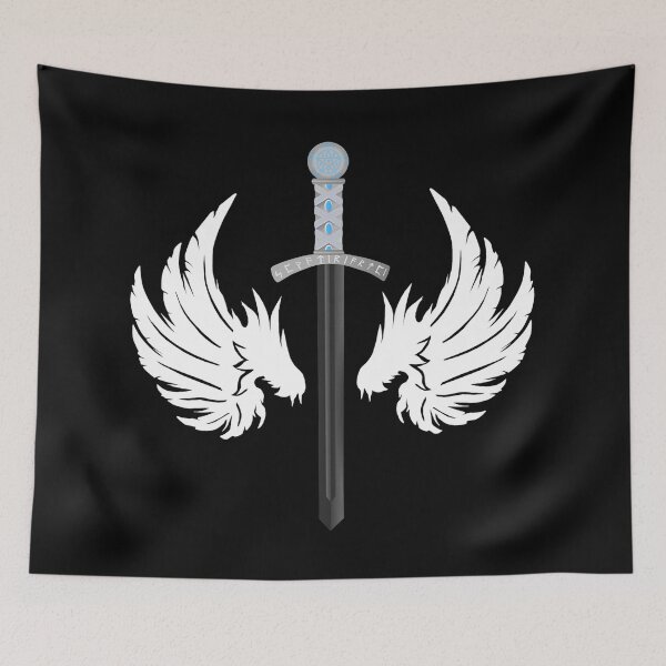 Item preview, long sword with wing motif for men, fighting nature designed and sold by Kirei-Lily.