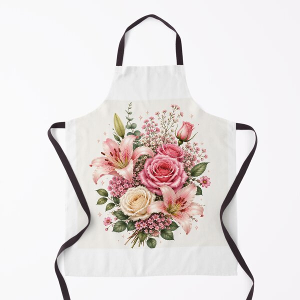 Item preview, Pink Rose and Lily Floral Bouquet designed and sold by ThilankaDesign.