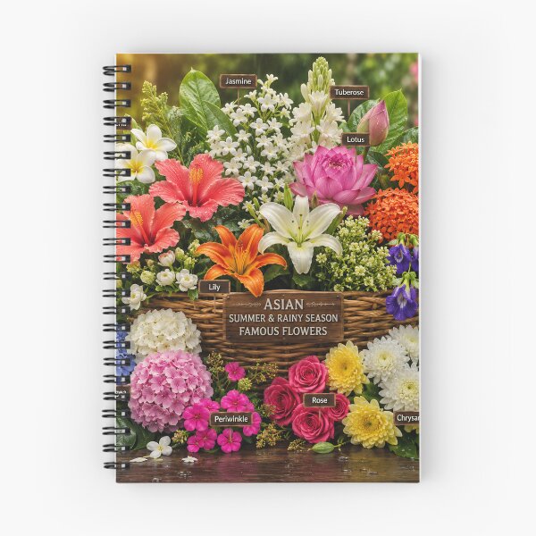 Item preview, Asian Summer Flowers  designed and sold by AwesomeDigiShop.