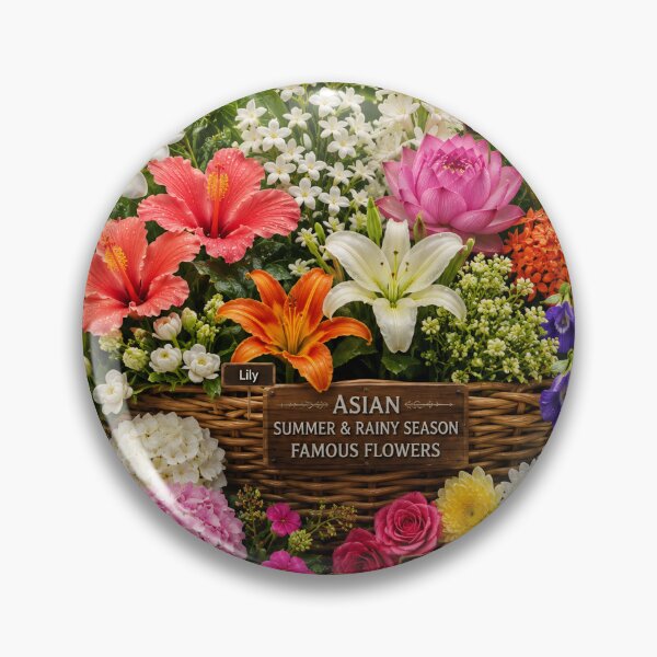 Item preview, Asian Summer Flowers  designed and sold by AwesomeDigiShop.