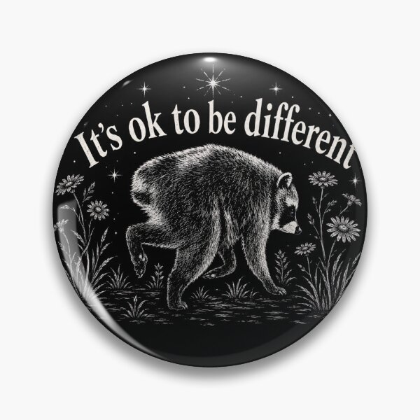 Item preview, It's Ok To Be Different Jimothy Raccoon Graphic Art designed and sold by VGAfanatic.