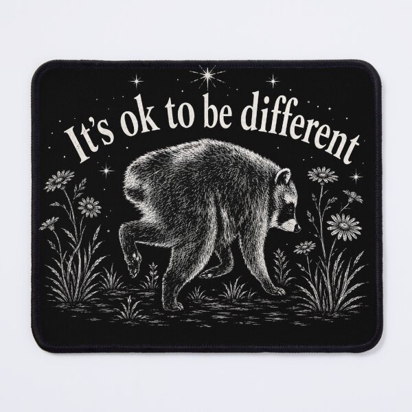Item preview, It's Ok To Be Different Jimothy Raccoon Graphic Art designed and sold by VGAfanatic.