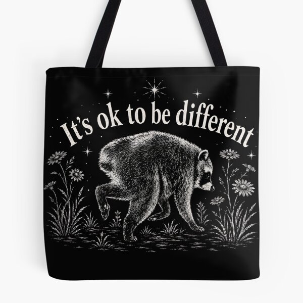 Item preview, It's Ok To Be Different Jimothy Raccoon Graphic Art designed and sold by VGAfanatic.