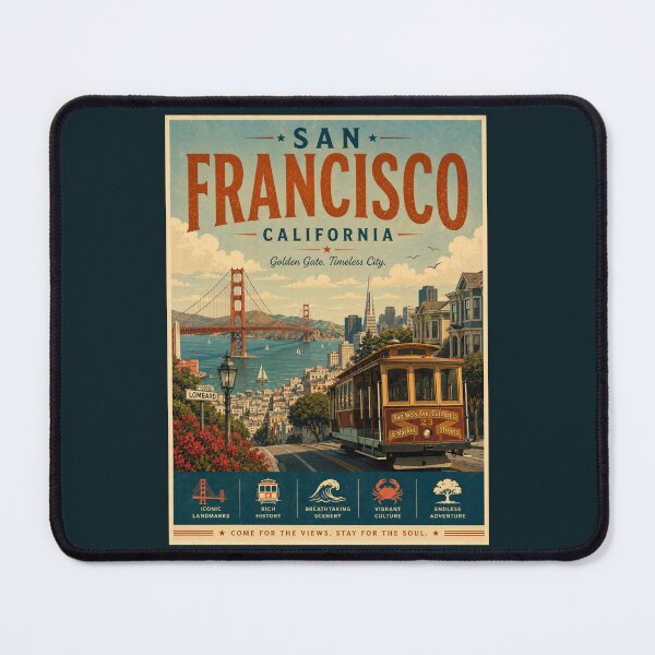 Item preview, Vintage San Francisco - California Poster designed and sold by GoodOldVintage.