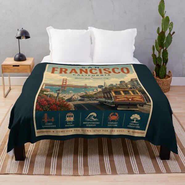 Item preview, Vintage San Francisco - California Poster designed and sold by GoodOldVintage.