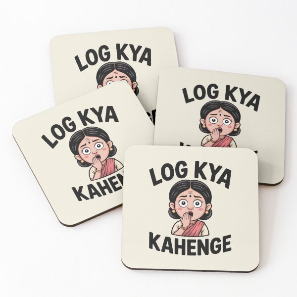 Artikelvorschau, Log Kya Kahenge – Lustige Desi-Tante entworfen und verkauft von Swati Art Shop.