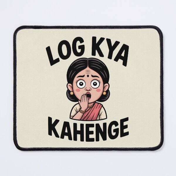 Item preview, Log Kya Kahenge – Funny Desi Aunty  designed and sold by Swati Art Shop.