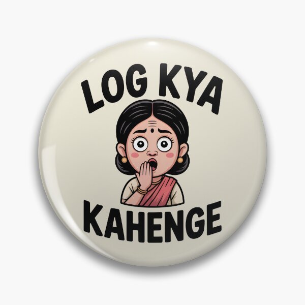 Item preview, Log Kya Kahenge – Funny Desi Aunty  designed and sold by Swati Art Shop.
