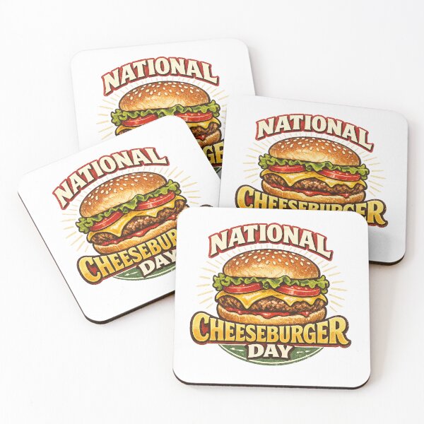 Item preview, National Cheeseburger Day Retro Burger Design designed and sold by Doodle Souq.
