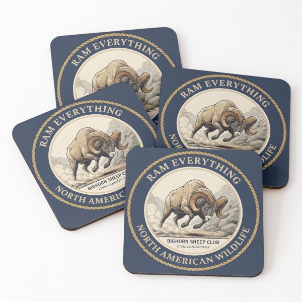 Item preview, Ram Everything Bighorn Sheep Humor Badge designed and sold by CalmCapy Co.