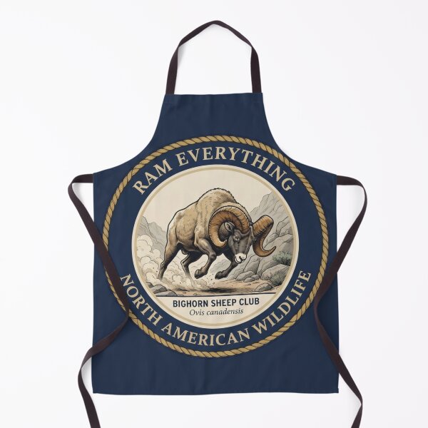 Item preview, Ram Everything Bighorn Sheep Humor Badge designed and sold by CalmCapy Co.