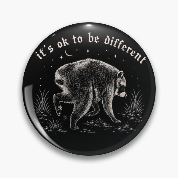 Item preview, It's Ok To Be Different Jimothy Raccoon Graphic Art designed and sold by VGAfanatic.