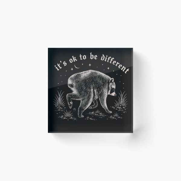 Item preview, It's Ok To Be Different Jimothy Raccoon Graphic Art designed and sold by VGAfanatic.