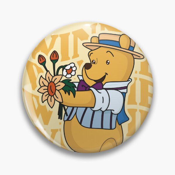 Item preview, Dapper Winnie the Pooh Bouquet Wavy Yellow Typography designed and sold by LudmylArt.