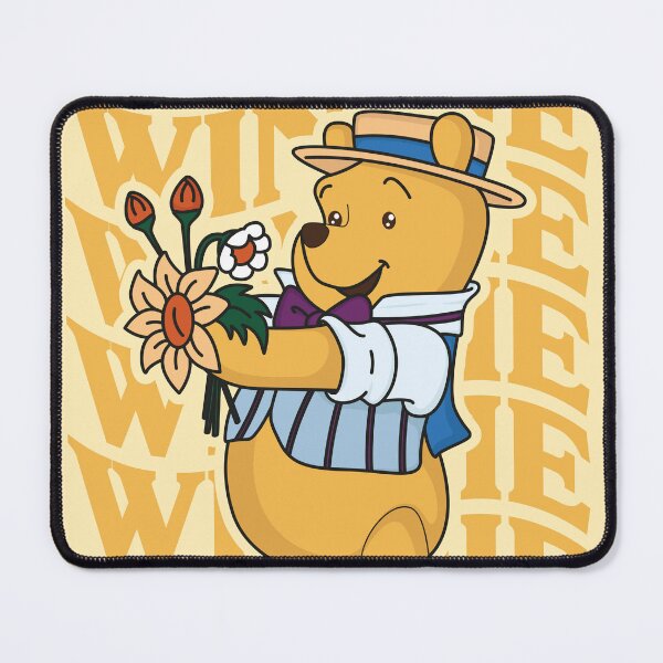 Item preview, Dapper Winnie the Pooh Bouquet Wavy Yellow Typography designed and sold by LudmylArt.