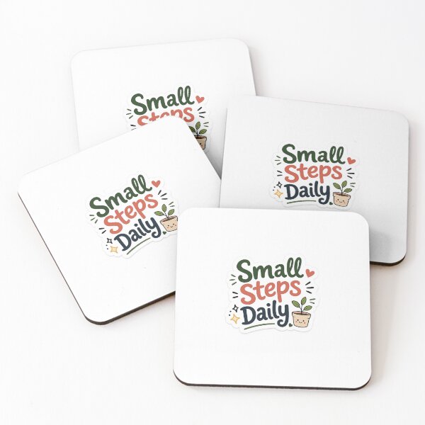 Item preview, Small Steps Daily Sticker | Motivational Growth Quote Cute Plant Design designed and sold by Ricomin.