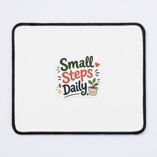 Item preview, Small Steps Daily Sticker | Motivational Growth Quote Cute Plant Design designed and sold by Ricomin.