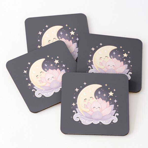 Item preview, Moon & Lotus Hug – Gentle Affirmation Thai Design designed and sold by CosmicQuietStudio.