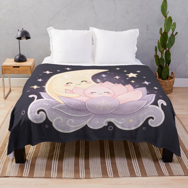 Item preview, Moon & Lotus Hug – Gentle Affirmation Thai Design designed and sold by CosmicQuietStudio.