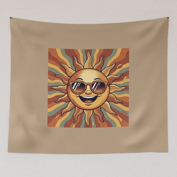 Item preview, 70s Retro Sun Psychedelic - Vintage Good Vibes designed and sold by design-rebell.