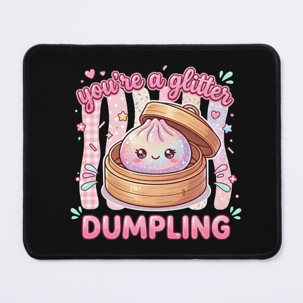 Item preview, Glitter Dumpling Cute Girly Food Pun designed and sold by LASTIQUE-dd.