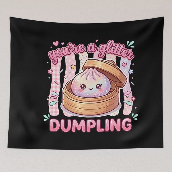 Item preview, Glitter Dumpling Cute Girly Food Pun designed and sold by LASTIQUE-dd.