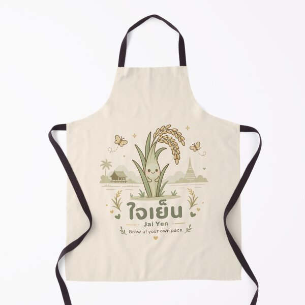 Item preview, Jai Yen | Grow at Your Own Pace – Cute Thai Rice Field Thai Design | Soft Thailand™ designed and sold by CosmicQuietStudio.