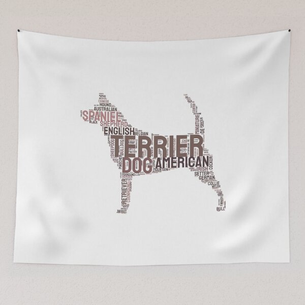 Item preview, Pointed Dog Breeds Typography Silhouette Art designed and sold by AyfuDesigns.