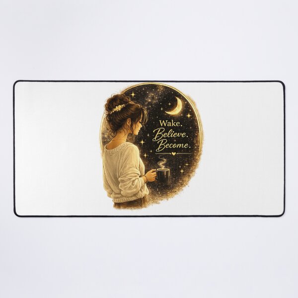 Item preview, Wake Believe Become - Inspirational illustration under the stars designed and sold by ElleMind.