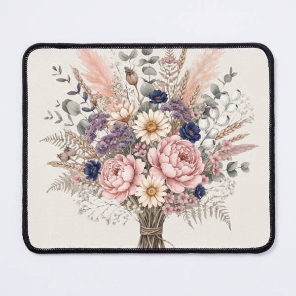 Item preview, Dusty Boho Wildflower Bouquet Floral Art designed and sold by WearTheVibe Store.