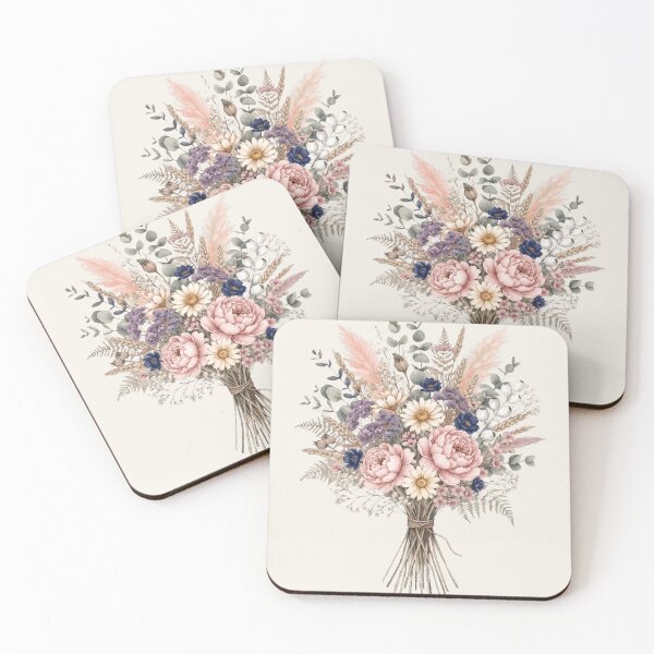 Item preview, Dusty Boho Wildflower Bouquet Floral Art designed and sold by WearTheVibe Store.