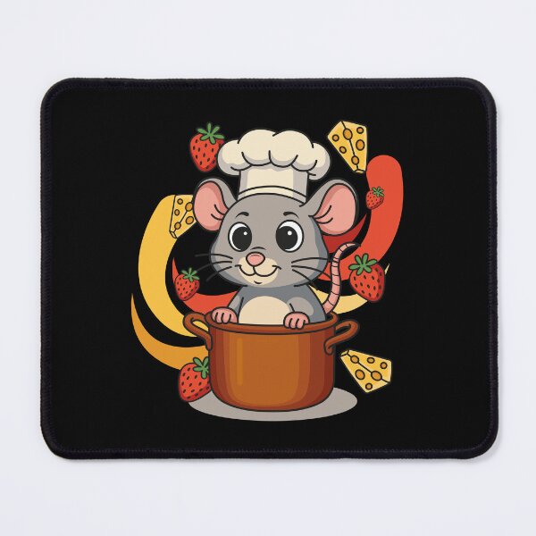 Item preview, Cute Little Chef Mouse in Pot Cooking Cheese Strawberry designed and sold by LudmylArt.