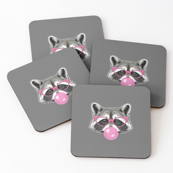Item preview, Raccoon Glasses Bubble Gum Wildlife Animal Lover designed and sold by SofiBlair.