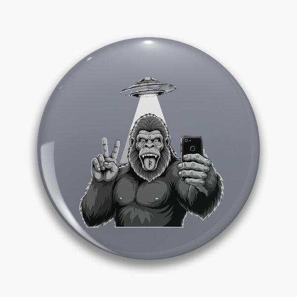 Item preview, R Gorilla Selfie Alien Abduction Meme Humor designed and sold by SofiBlair.
