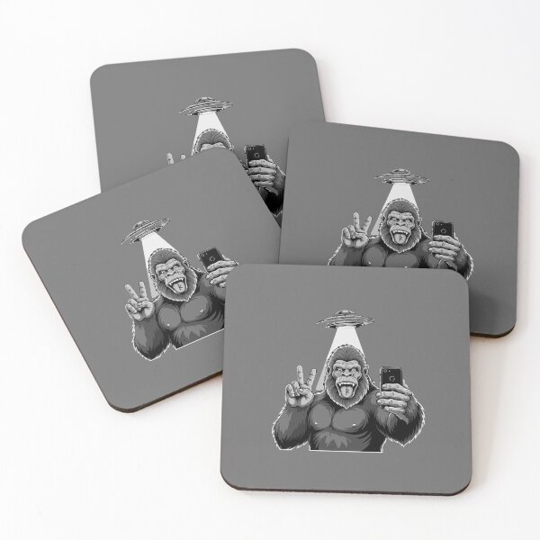 Item preview, R Gorilla Selfie Alien Abduction Meme Humor designed and sold by SofiBlair.