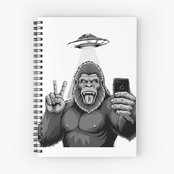 Item preview, R Gorilla Selfie Alien Abduction Meme Humor designed and sold by SofiBlair.