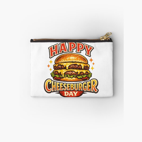 Item preview, Happy Cheeseburger Day Double Burger Graphic designed and sold by Doodle Souq.