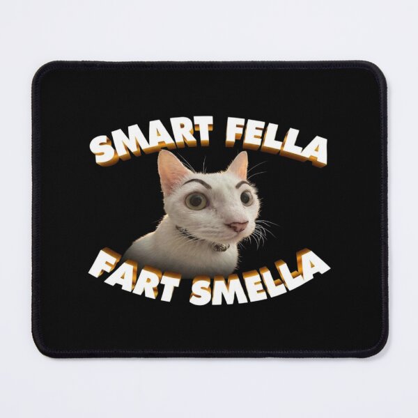 Item preview, Smart Fella or Fart Smella Cat Funny Meme | Cute Sarcastic Cat Quote | Humorous Animal Design designed and sold by StickerHavenn.