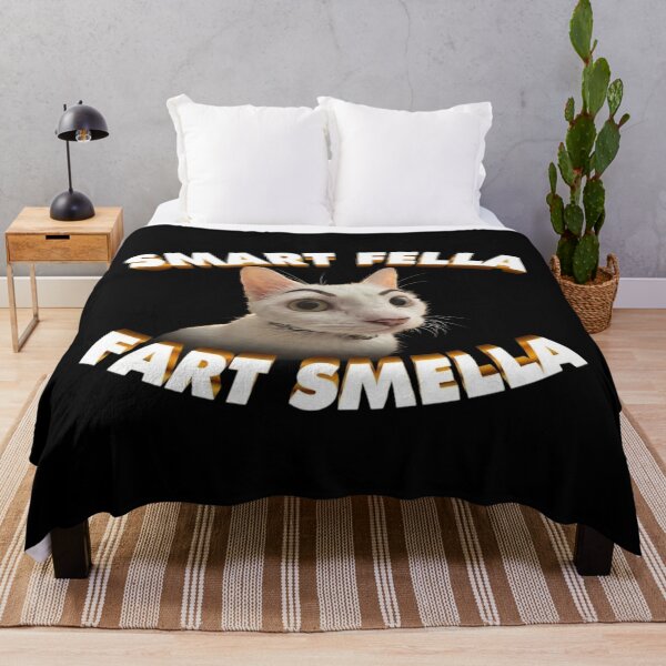 Item preview, Smart Fella or Fart Smella Cat Funny Meme | Cute Sarcastic Cat Quote | Humorous Animal Design designed and sold by StickerHavenn.