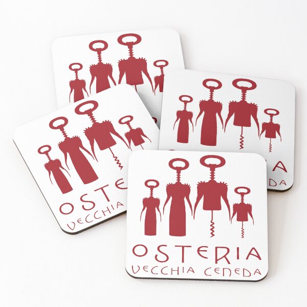 Item preview, Osteria Vecchia Ceneda Vintage Red Corkscrew Art designed and sold by Morganterip.