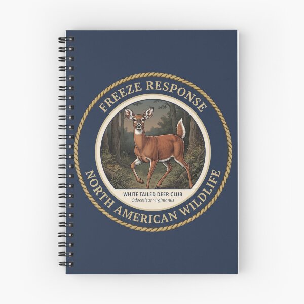 Item preview, Freeze Response White Tailed Deer Humor Badge designed and sold by CalmCapy Co.