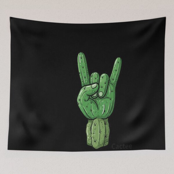 Item preview, Rock on Cactus Hand 'The Sign of the designed and sold by sormangalway7.