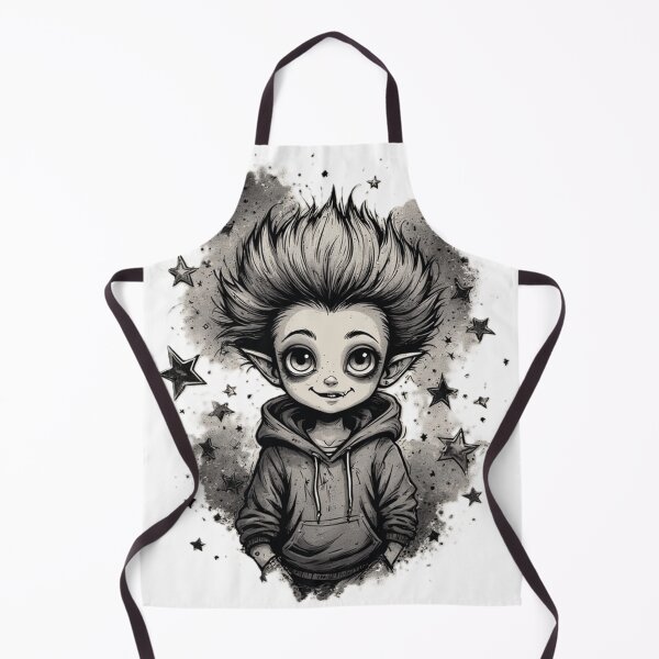 Item preview, Little Dark Star — Cute Gothic Creature Black and White Illustration designed by NegarTv Designs designed and sold by NegarTv Designs.