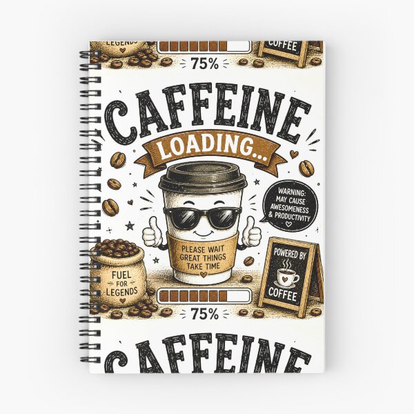 Item preview, Caffeine Loading | Funny Coffee Lover Vintage Graphic designed and sold by SlanPOD.